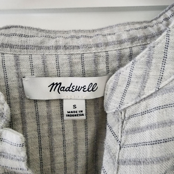 Madewell Split Cuff Tunic Shirt Size S in Weathered Concrete #H3939 - Picture 4 of 12